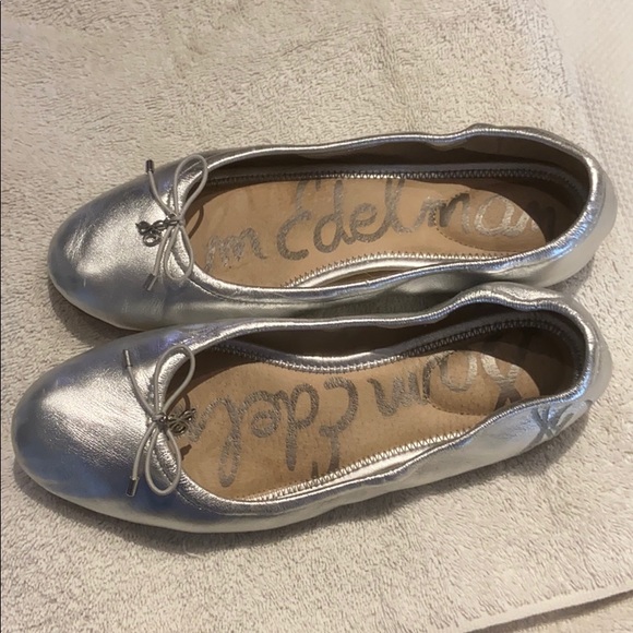 sam edelman silver flats